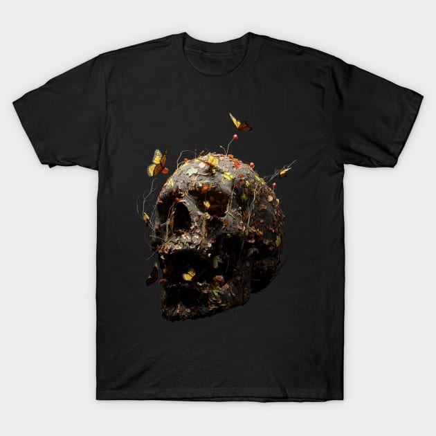 Autumn Skull T-Shirt by nicebleed